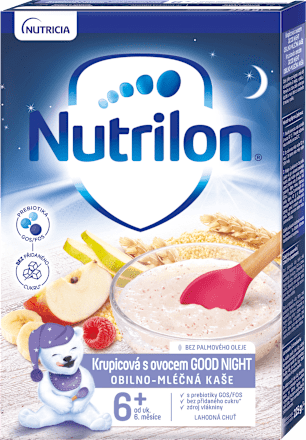 Detská obilno-mliečna kaša krupicová s ovocím Good Night Nutrilon