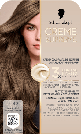Vopsea permanentă 7-42 Blond nude Schwarzkopf CREME SUPREME