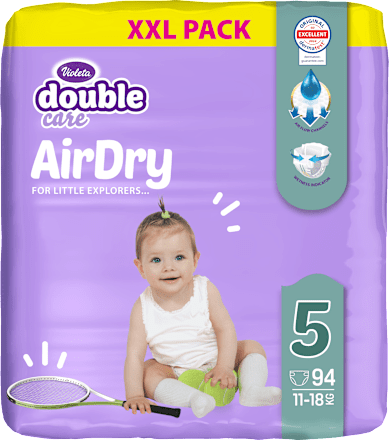 double care AirDry pelene vel. 5 (11 - 18 kg) Violeta