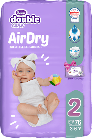 double care AirDry pelene 2 mini (3 - 6kg) Violeta