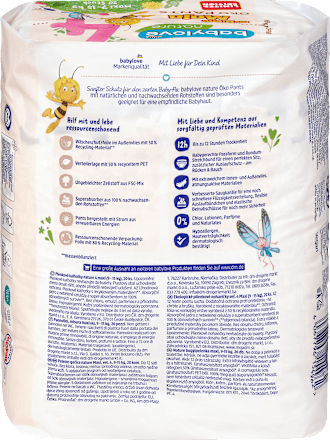 Pannolini a mutandina misura 4 (9-15 kg) babylove nature