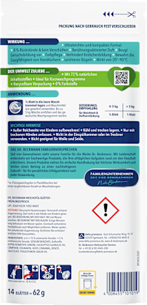 Weichspül-Blätter Frühlingsfrisch Dr. Beckmann