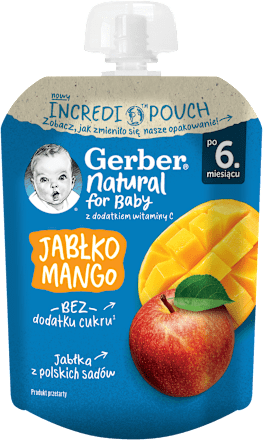 Mus owocowy jabłko, mango po 6. miesiącu życia Gerber