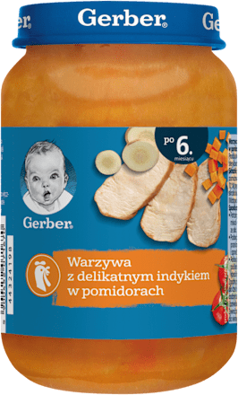 Obiadek delikatny indyk w pomidorach  Gerber