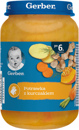 Obiadek kurczak w potrawce z jarzynkami  Gerber