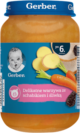 Obiadek schabik ze śliwką w warzywach Gerber