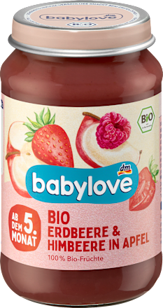 BIO voćna kašica - jagoda, malina i jabuka, 5+ mj. babylove