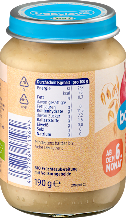 Ябълкова каша с пълнозърнести ядки babylove