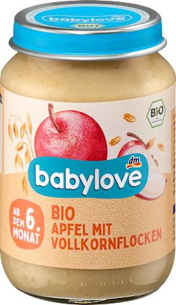 bio příkrm jablka s celozrnnými vločkami babylove