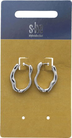 Kreolen Ohrstecker Silberfarben (1 Paar) s-he stylecollection