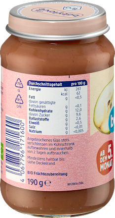 Bio bébidesszert szilva körtében, 5. hónapos kortól babylove