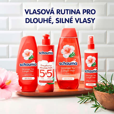 šampon pro dlouhé vlasy s ibiškem a rozmarýnem schauma