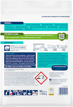 Waschmittel Blätter Sensitiv XXL Dr. Beckmann