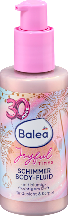 Telový fluid s trblietkami Joyful Times 30 rokov Balea