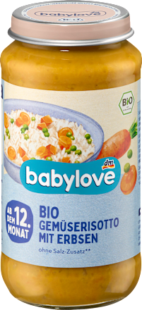 Био ризото със зеленчуци и грах, 12+м babylove