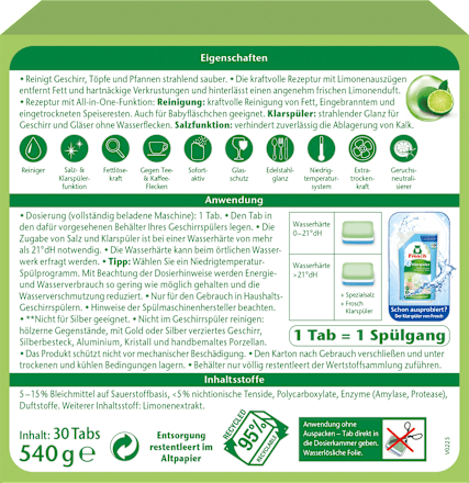 Spülmaschinen-Tabs All in 1  Frosch