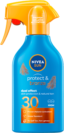 Sprej za zaščito pred soncem za hitrejšo porjavitev Protect & Bronze, ZF 30 NIVEA SUN