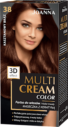 Farba do włosów Multi Cream Color 38 Kasztanowy Brąz JOANNA