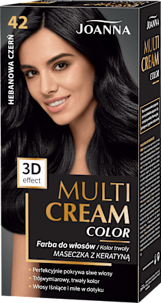 Farba do włosów Multi Cream Color 42 Hebanowa Czerń JOANNA