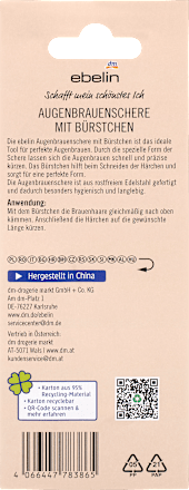 Augenbrauenschere mit Bürstchen sortiert ebelin