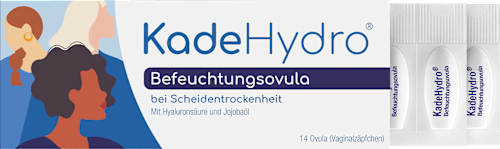 KadeHydro Befeuchtungsovula bei Scheidentrockenheit mit Hyaluronsäure und Jojobaöl KadeHydro
