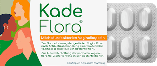 KadeFlora Milchsäurebakterien Vaginalkapseln, 6 Hartkapseln zur vaginalen Anwendung KadeFlora