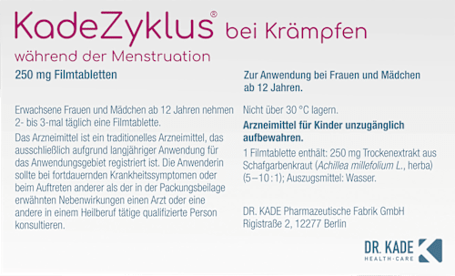 KadeZyklus bei Krämpfen bei Krämpfen während der  Menstruation 250mg Filmtabletten KadeZyklus