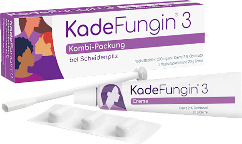 KadeFungin 3 Kombi-Packung Vaginaltabletten 200 mg und Creme 2 % Clotrimazol KadeFungin