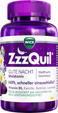 WICK ZzzQuil Gute Nacht Weichgummis Waldfruchtgeschmack 60 St WICK ZzzQuil
