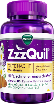 WICK ZzzQuil Gute Nacht Weichgummis Mango & Banane Geschmack 60 St WICK ZzzQuil