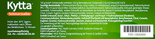 Kytta Schmerzsalbe 350 mg/g Creme mit Beinwellwurzel-Fluidextrakt  Kytta