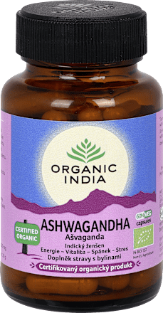 kapsle BIO Ashwagandha Organic India