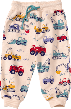 Jogginghose mit Baustellen-Muster, beige, Gr. 122 ALANA