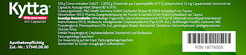 Kytta Wärmecreme mit Capsaicin 53 mg/100g Creme Kytta