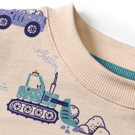 Sweatshirt mit Baustellen-Muster, beige, Gr. 104 ALANA