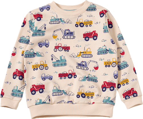 Sweatshirt mit Baustellen-Muster, beige, Gr. 110 ALANA