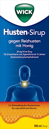 WICK Husten-Sirup gegen Reizhusten mit Honig 20 mg/15 ml WICK