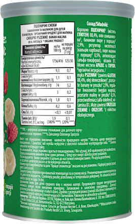 Chrupki ryżowo-pszenne banan malina Gerber Organic
