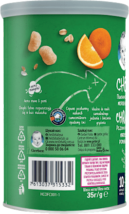 Chrupki pszenno-owsiane marchewka pomarańcza organic  Gerber Organic