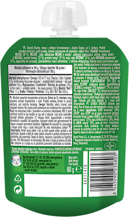 Mus owocowy banany, mango z jogurtem i płatkami zbóż po 6. miesiącu życia Gerber Organic