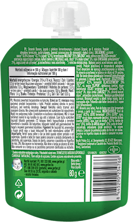 Mus owocowy banany, jagody z jogurtem i płatkami zbóż po 6. miesiącu życia Gerber Organic