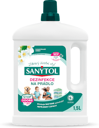 Dezinfekčný prostriedok na bielizeň a práčky s vôňou bielych kvetov SANYTOL