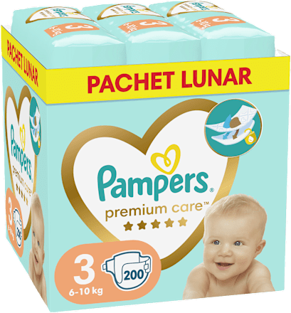 Pelene mjesečno pakiranje, vel. 3, 6-10 kg  Pampers Premium Care