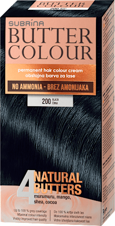 Barva za lase Butter Colour, 200 Črna SUBRiNA