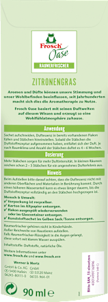 Duftstäbchen Raumerfrischer Nachfüllpack Zitronengras  Frosch