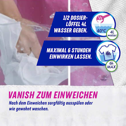 Fleckenentferner Pulver Powerweiß Vanish Oxi Action