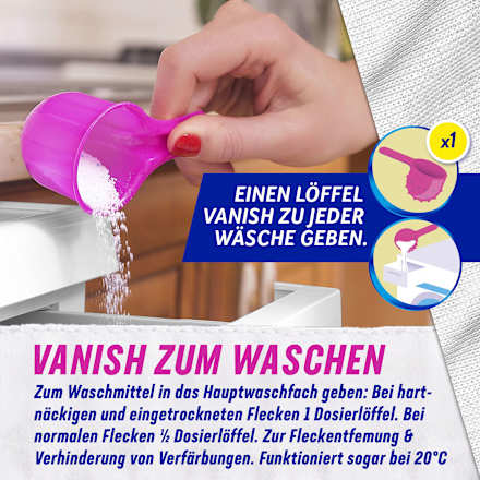 Fleckenentferner Pulver Powerweiß Vanish Oxi Action
