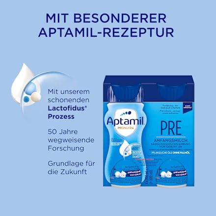 Anfangsmilch Pronutra Pre trinkfertig von Geburt an 4x200ml Aptamil