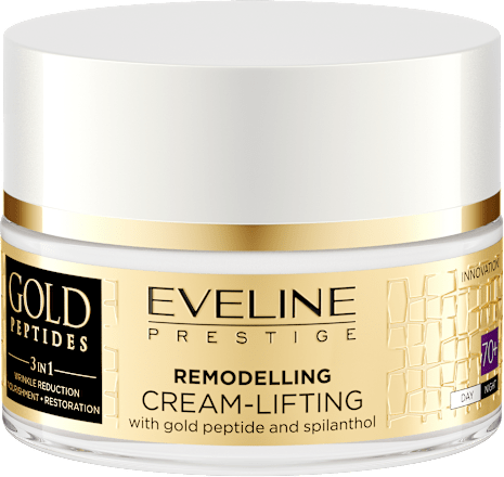 Лифтинг крем за лице GOLD Peptides 3 в 1, 70+ EVELINE COSMETICS