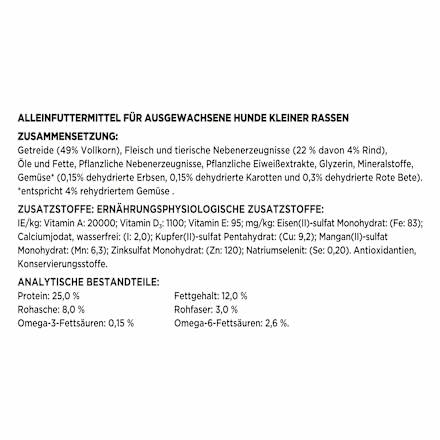 Trockenfutter Hunde mit Rind & Gartengemüse, kleine Genießer für kleine Rassen Purina Beneful